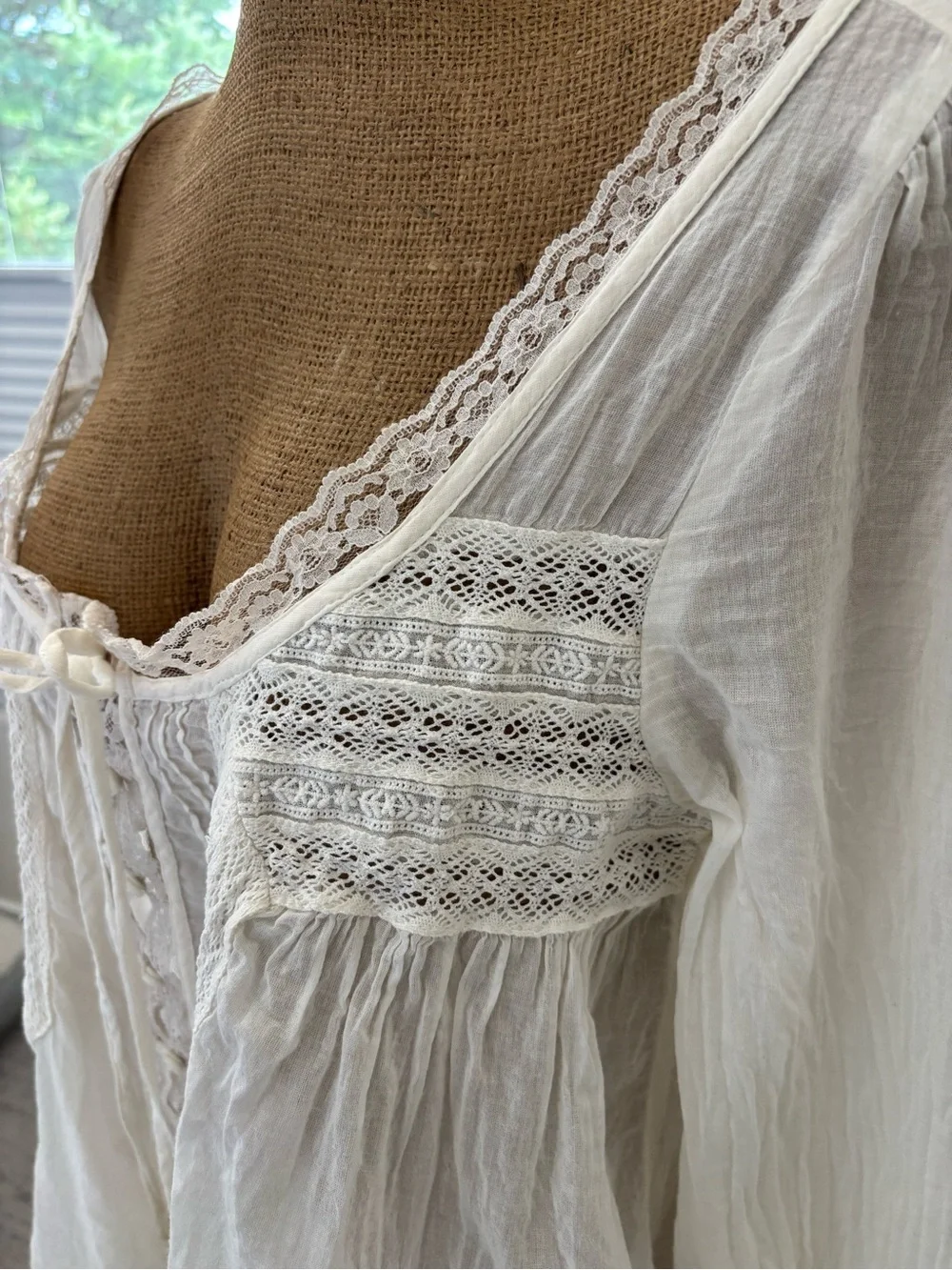 Free People sheer ivory